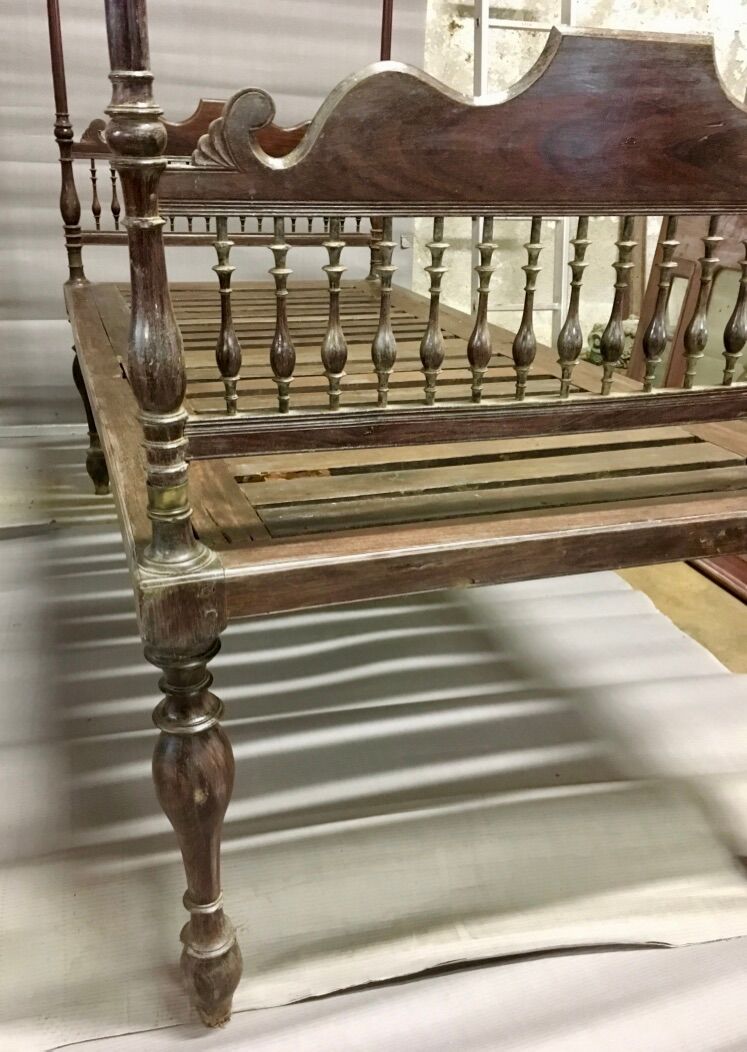 Colonial rosewood bed