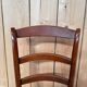 Set of 8 rustic chairs in Louis XV style – Fruitwood, straw seats.