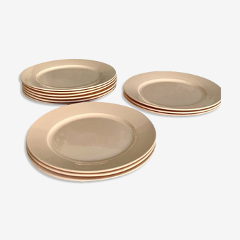 Set of 12 plates Digoin Sarreguemines