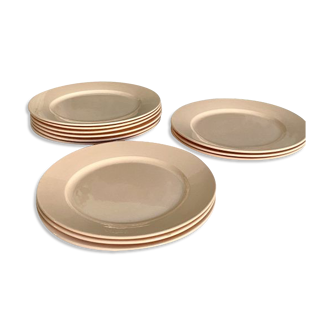 Set of 12 plates Digoin Sarreguemines