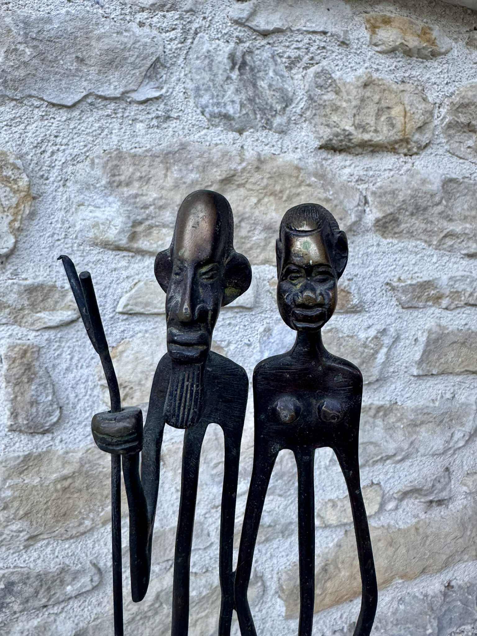 Large African bronze sculpture