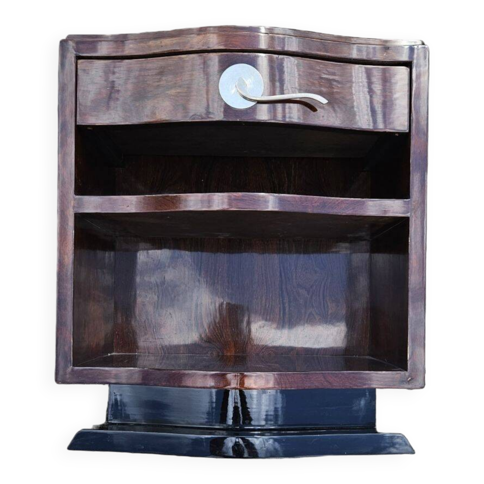 Art Deco Bedside Table in Varnished Rosewood