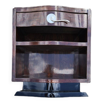 Art Deco Bedside Table in Varnished Rosewood