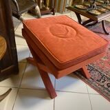 Pink corduroy pouf
