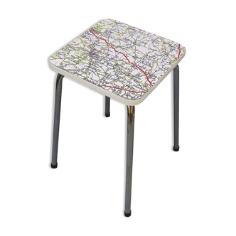 Stool formica geographical map Ille et vilaine