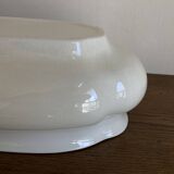 Neo-classical planter in ivory earthenware with XXL gadroons, 1950s