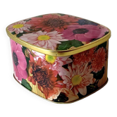 Boîte métallique vintage Côte d'Or - décor floral