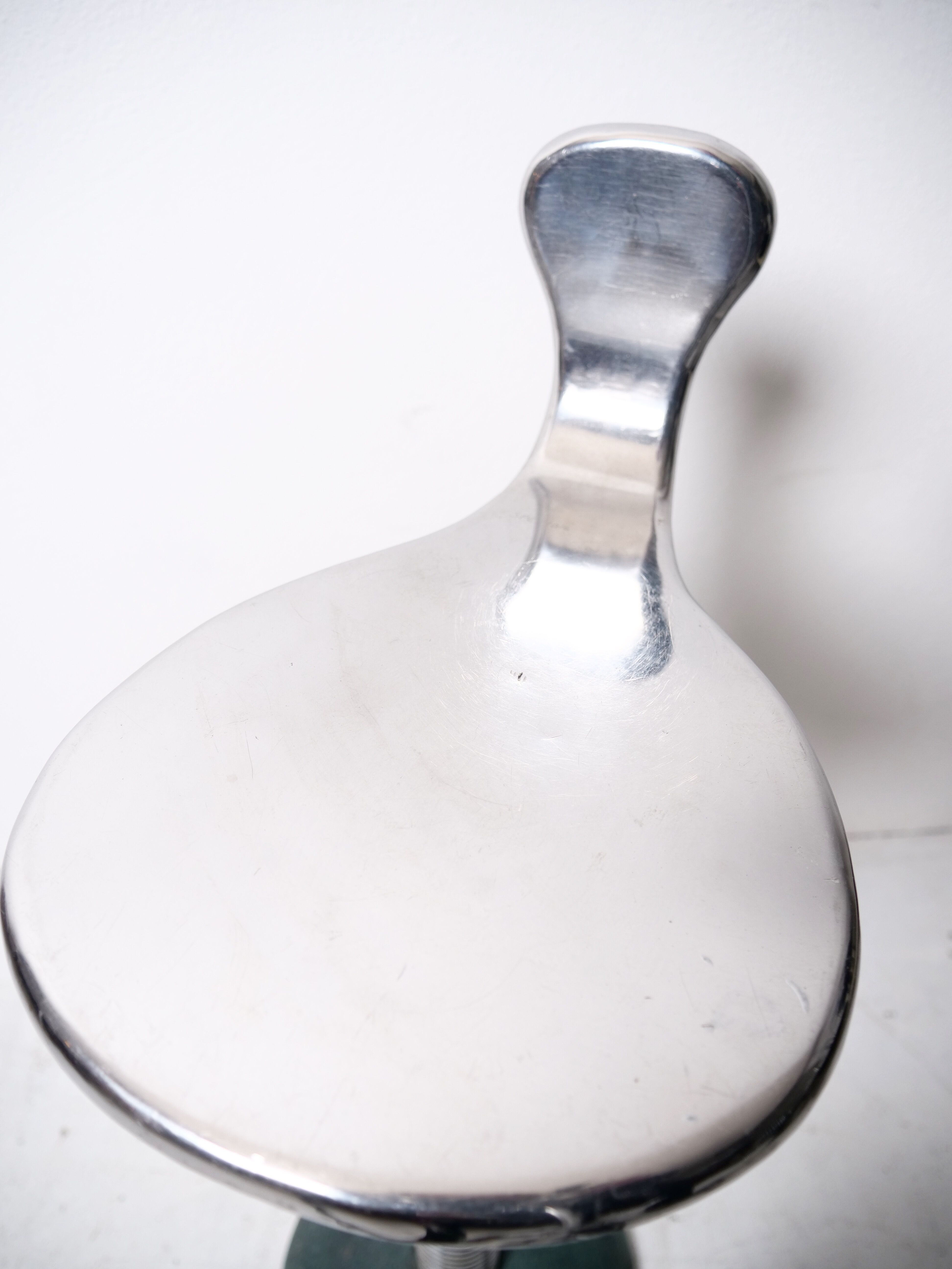 Active seated stool on vintage art deco spring