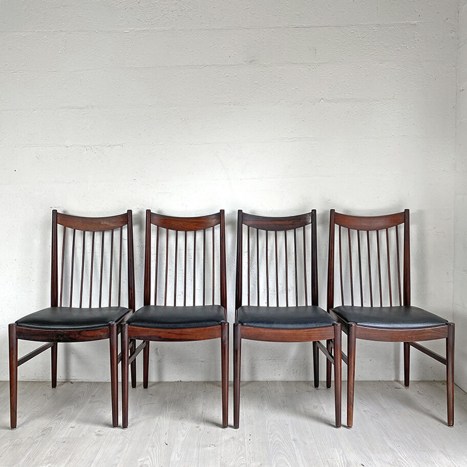 Set of 4 Scandinavian rosewood chairs Design Arne VODDER