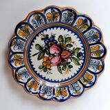 Spanish glazed stoneware talavera plate