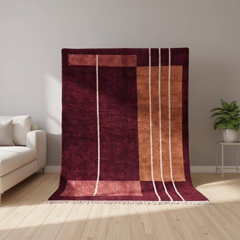 Traditional handwoven Berber rug size 150x250 cm