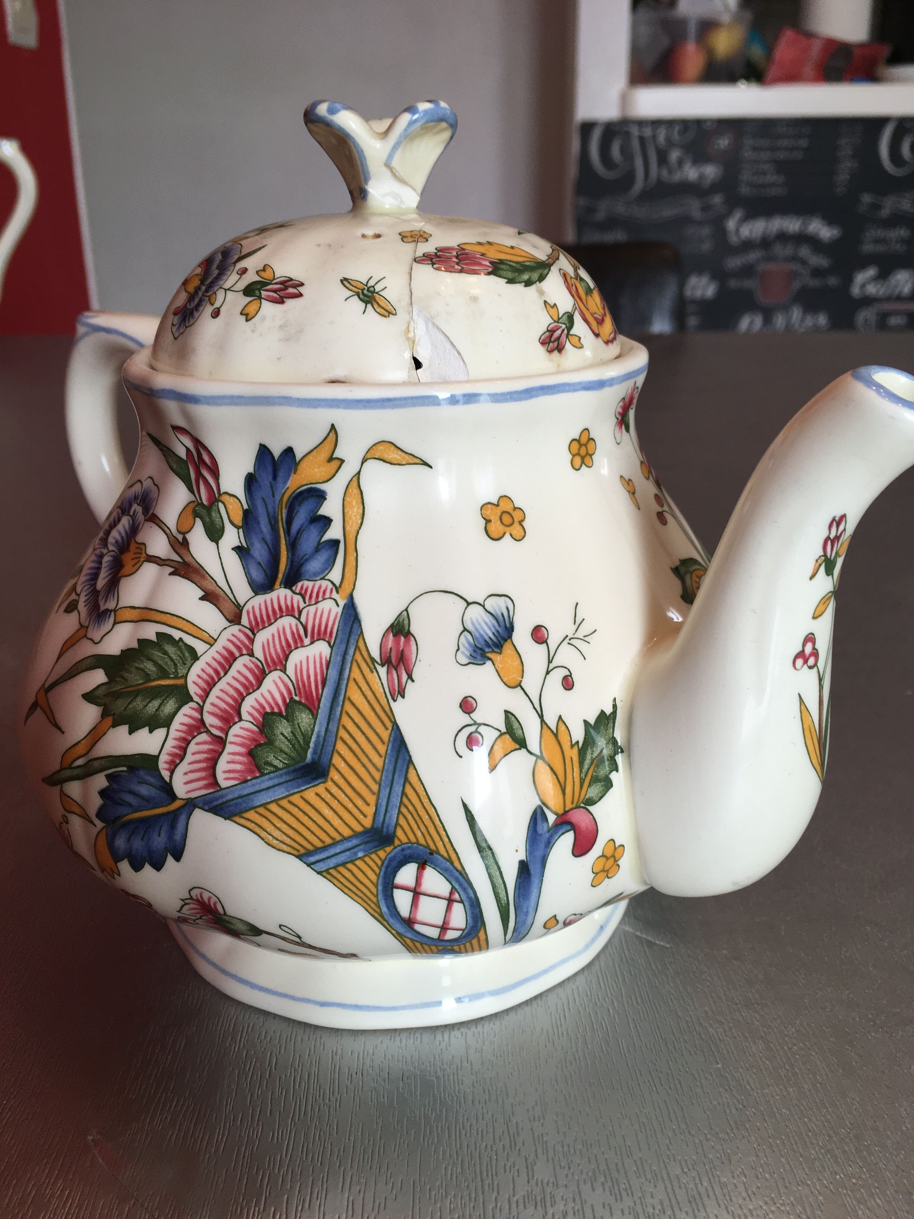 Service pieces at Gien's "The Horn of Plenty"