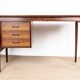 Danish extendable desk, Rosewood and Brass, model OS 51, Arne Vodder.