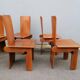 Wooden Chairs attributed to Carlo Scarpa for Gavina, Italy, 1970s, Set of 6