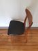 Danish chair in teak and black skai