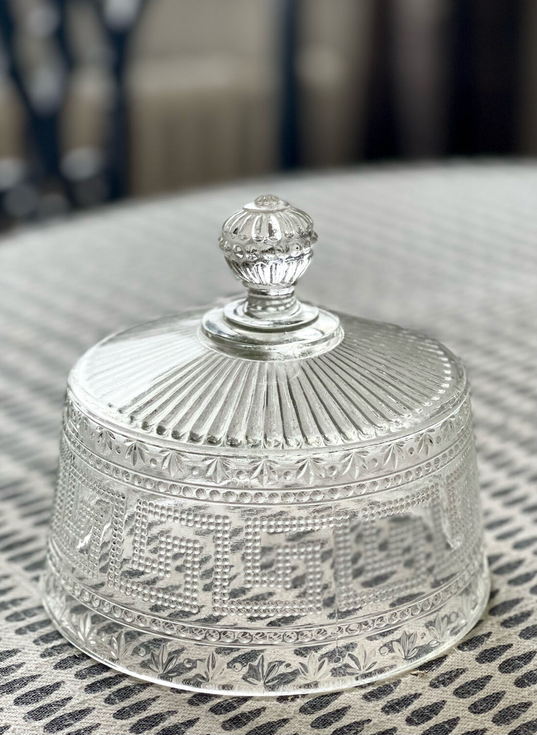 Art deco crystal bell