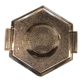 Hexagonal art deco glass top underplate