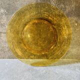 5 small amber glass plates Vereco