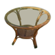 Vintage bamboo and rattan coffee table