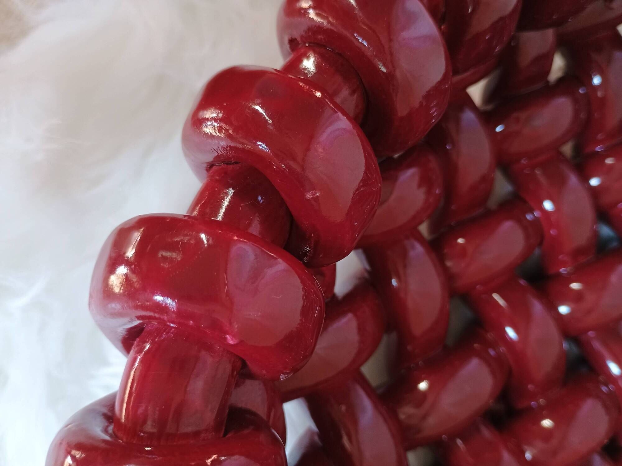 Corbeille à fruits tressée Jérôme Massier Vallauris bordeaux