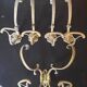 Set of 5 brass hooks