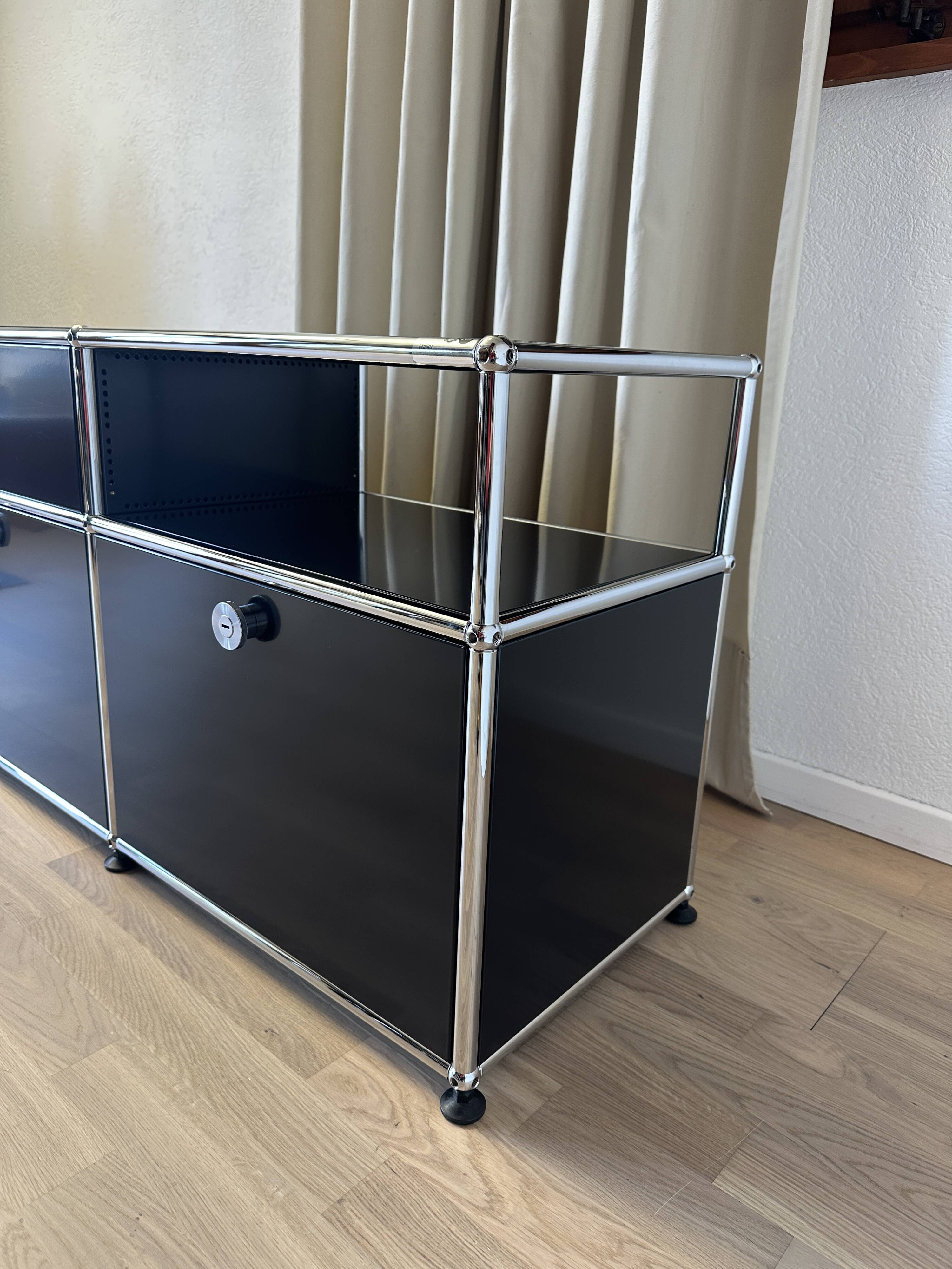 USM Haller chest of drawers in Graphite Black