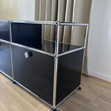 USM Haller chest of drawers in Graphite Black