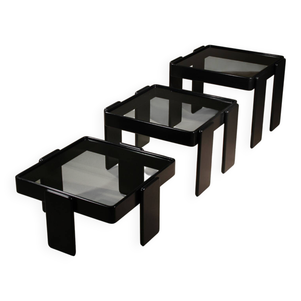 Tables gigognes par Gianfranco Frattini pour Cassina, Italie années 1970
