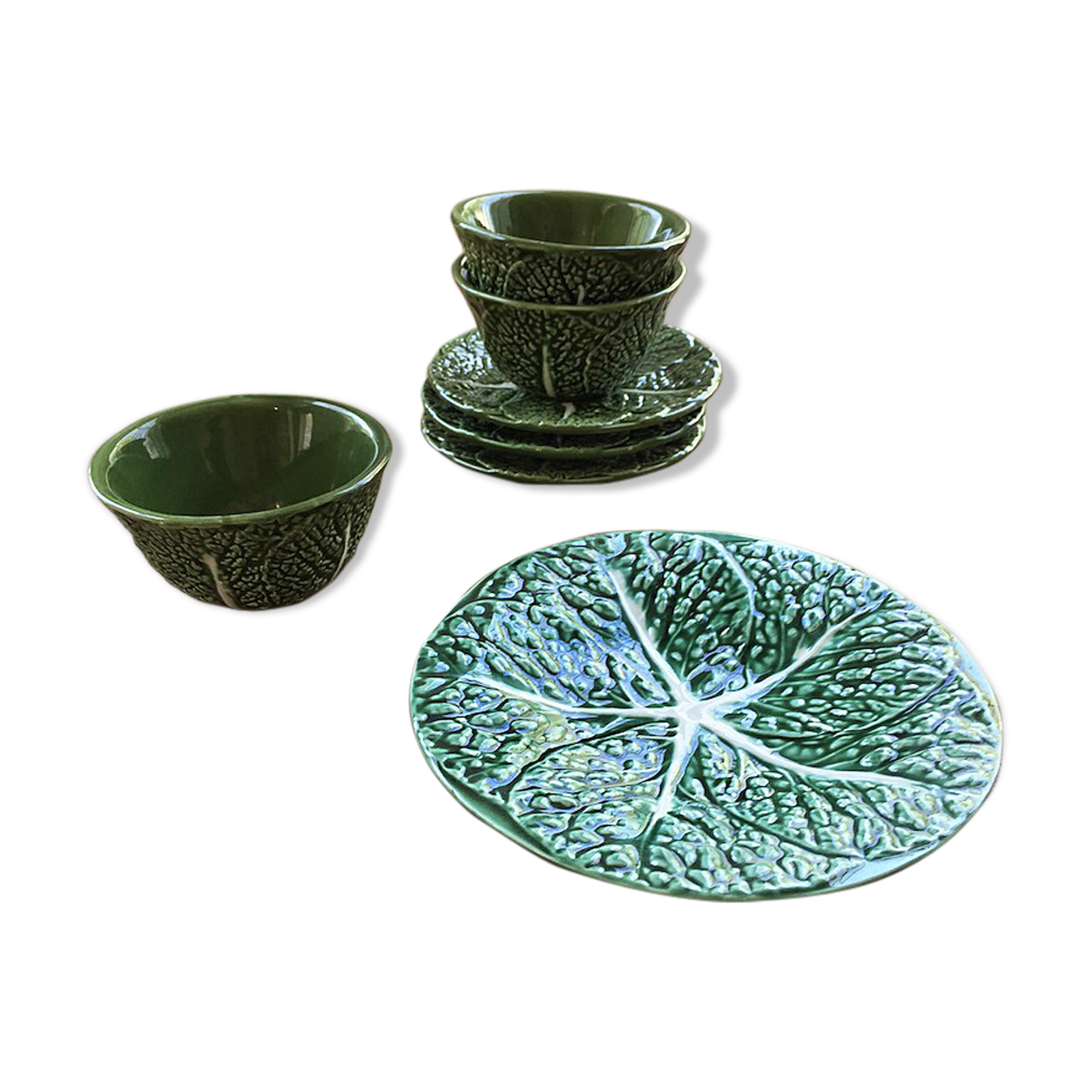 "Cabbage" Bowl and plate set