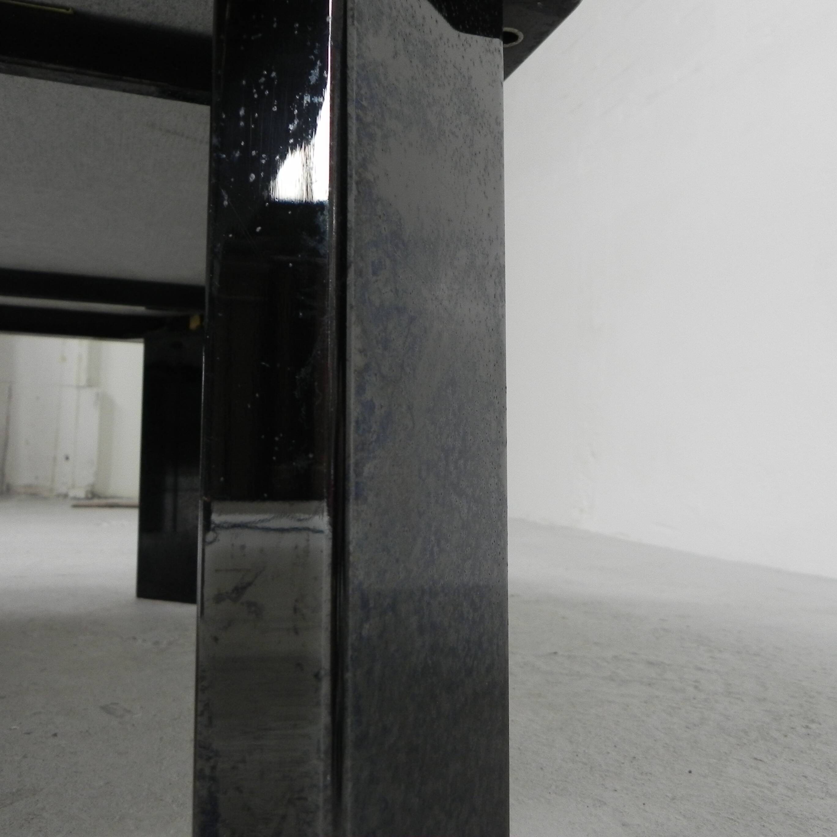 Fedam coffee table, hollywood regency, marble in steel frame