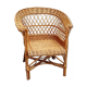 Fauteuil d'enfant en osier rotin vintage