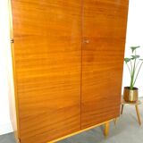 Armoire vintage en placage avec étagères