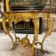 Console 4 legs Louis XV style Gilded wood period Napoleon III Griotte marble top