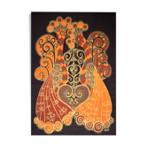 Tapisserie -Tenture Coq en Toile de Jute