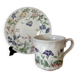 Crown Clarence English porcelain cup and dessert plate
