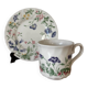Crown Clarence English porcelain cup and dessert plate