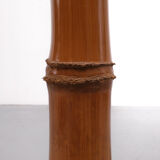 Large Real Bamboo Tiki Floor Lamp, 1980s