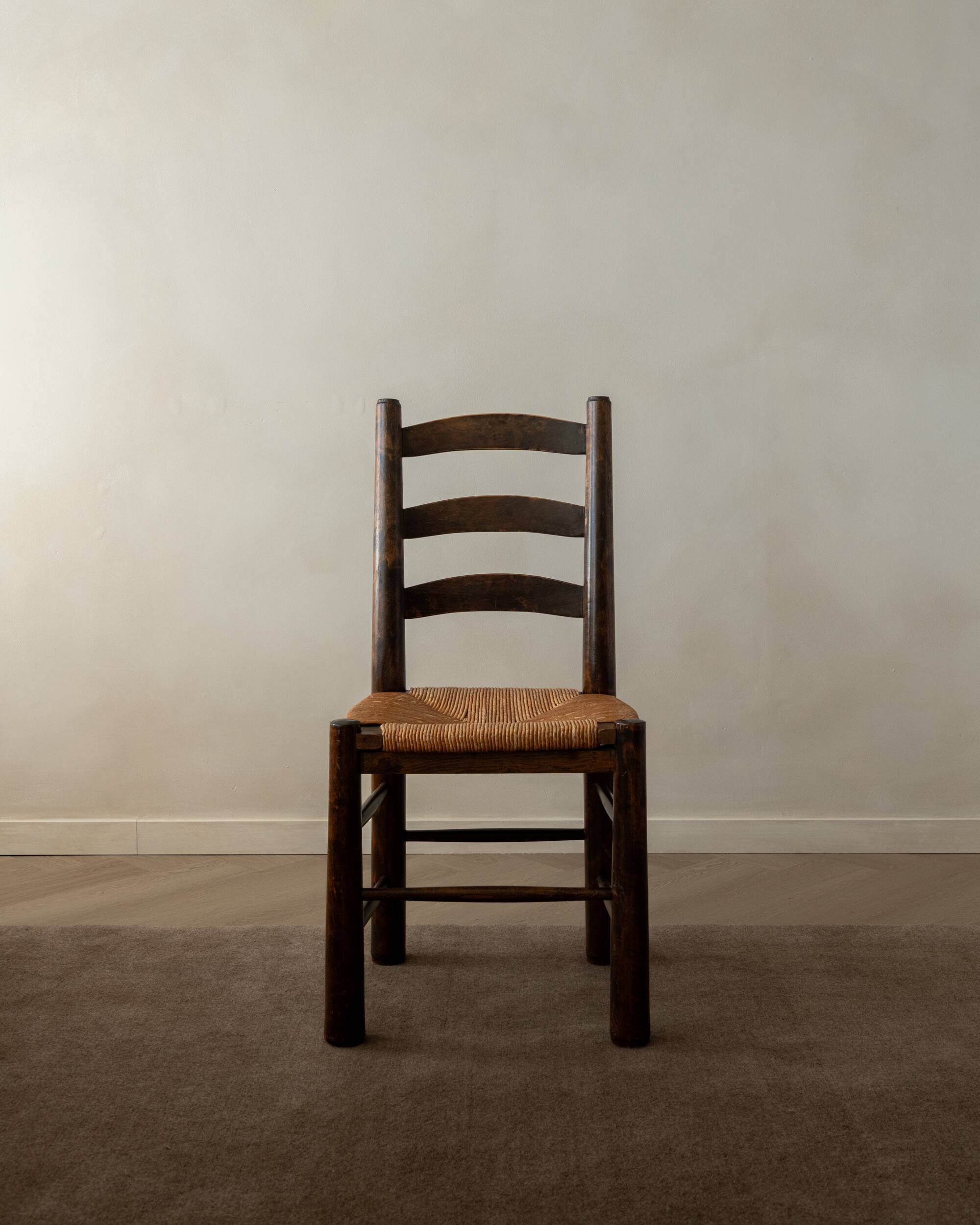 Vintage French Brutalist Dining Chairs by Georges Robert, 1950s, Set of 6