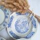 Vintage blue soup plates