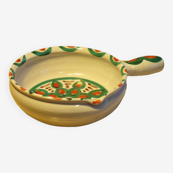 Ceramic fondue pot by Antoine Fazio Vallauris 20.5X29cm