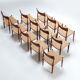 Bernhard Pedersen large set of dining chairs Christian Linnebergs Denmark 1960