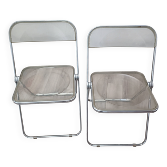 Plia chairs by Giancarlo Piretti for Anonima Castelli 1967 Original edition