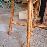 Vintage rattan table