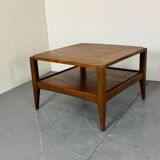 Table basse scandinave danoise en teck et formica, années 1950