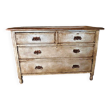Antique commode, patinated, blue-grey Tuscany.