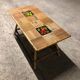 Rattan coffee table with ceramic tiles, 1960s