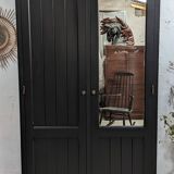 Wardrobe, old wardrobe painted black