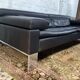 Jori designer sofa in brown leather 3 seats