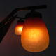 Lampe suspendue Art Déco en laiton avec 5 abat-jour « pates de verre »