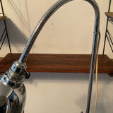 Lampadaire médical ou d’atelier des années 50-60 en métal chromé 